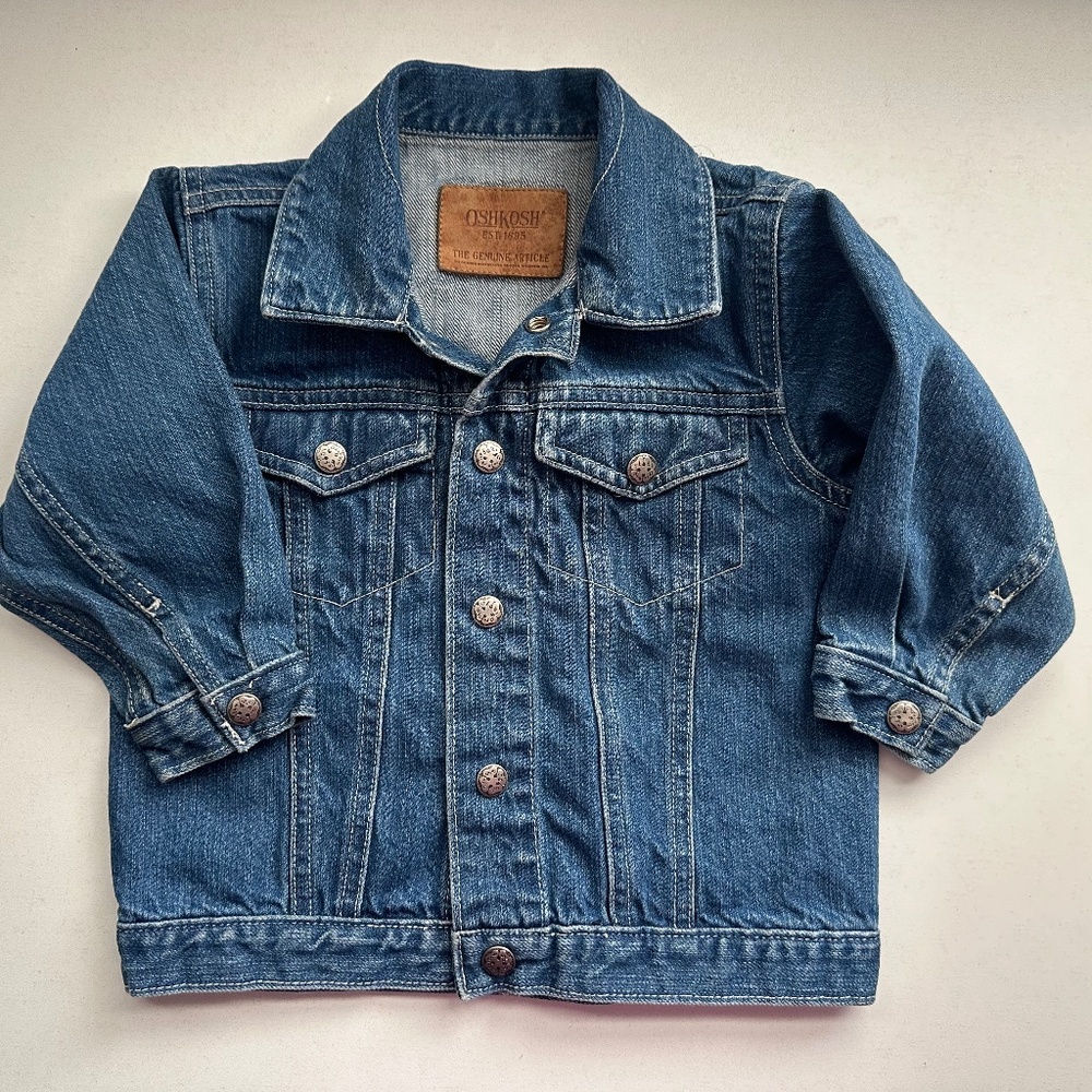 OshKosh 24mo Girls' Jean Jacket Snap Closure Front‎ Chest Pockets